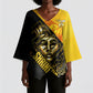 Nobles Shriners Pharaoh Kimono Sleeve Blouse Egyptian Pharaoh King Tut Art With Gold Scimitar Emblem