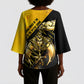Nobles Shriners Pharaoh Kimono Sleeve Blouse Egyptian Pharaoh King Tut Art With Gold Scimitar Emblem