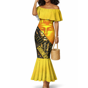 Nobles Shriners Pharaoh Mermaid Dress Egyptian Pharaoh King Tut Art With Gold Scimitar Emblem