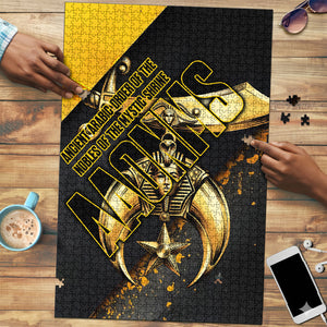Nobles Shriners Pharaoh Puzzle Egyptian Pharaoh King Tut Art With Gold Scimitar Emblem