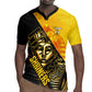 Nobles Shriners Pharaoh Rugby Jersey Egyptian Pharaoh King Tut Art With Gold Scimitar Emblem