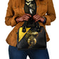 Nobles Shriners Pharaoh Shoulder Handbag Egyptian Pharaoh King Tut Art With Gold Scimitar Emblem