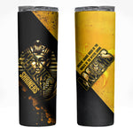 Nobles Shriners Pharaoh Skinny Tumbler Egyptian Pharaoh King Tut Art With Gold Scimitar Emblem