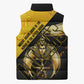 Nobles Shriners Pharaoh Sleeveless Puffer Jacket Egyptian Pharaoh King Tut Art With Gold Scimitar Emblem