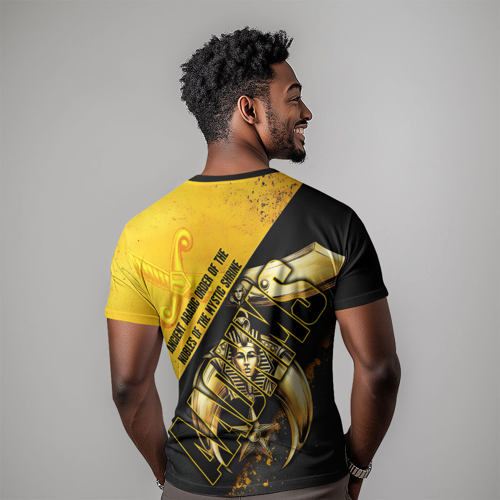 Nobles Shriners Pharaoh T shirt Egyptian Pharaoh King Tut Art With Gold Scimitar Emblem