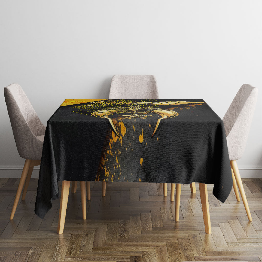 Nobles Shriners Pharaoh Tablecloth Egyptian Pharaoh King Tut Art With Gold Scimitar Emblem