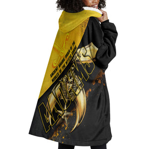 Nobles Shriners Pharaoh Wearable Blanket Hoodie Egyptian Pharaoh King Tut Art With Gold Scimitar Emblem