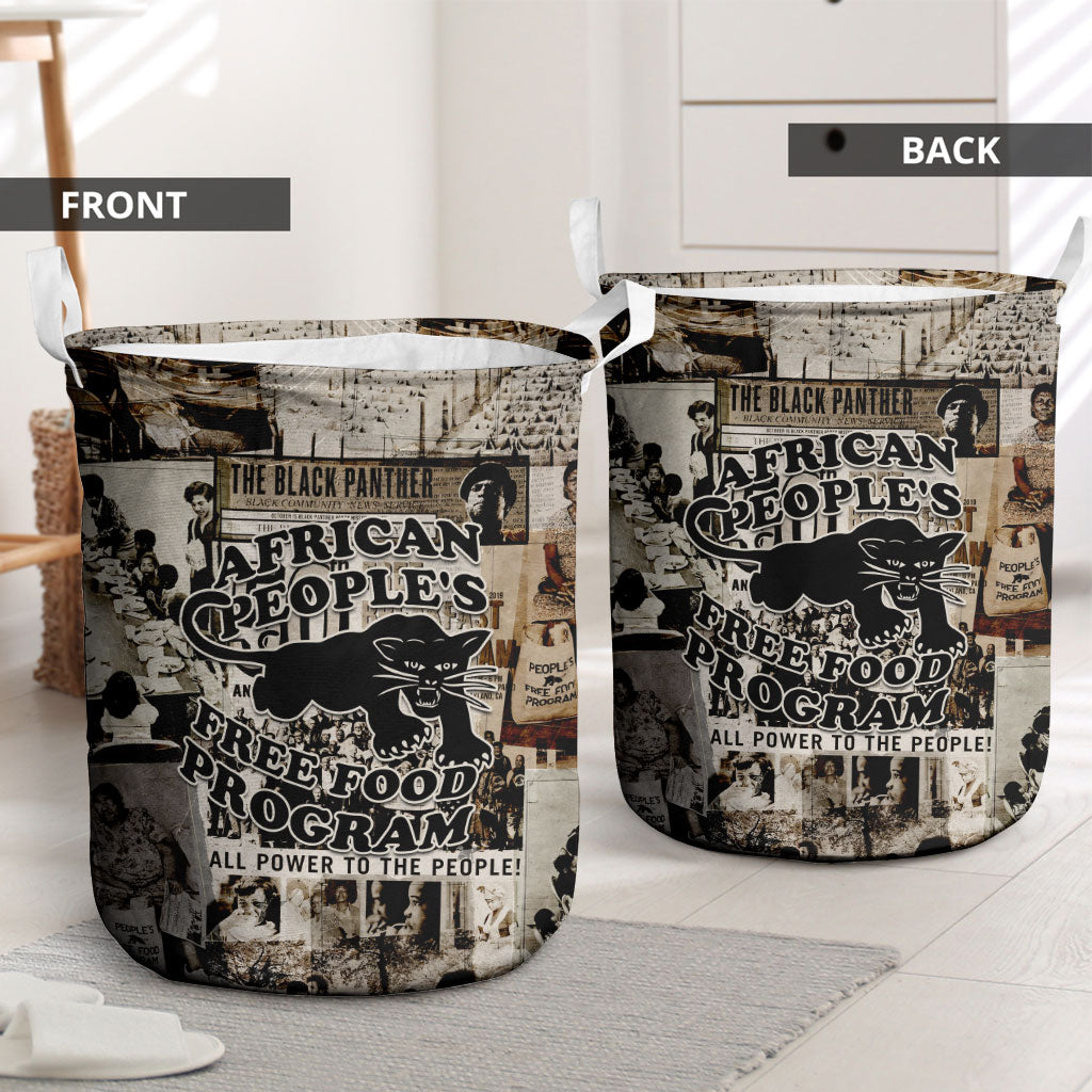 African People's Free Food Program Laundry Basket Black Panther Newspaper Collage Black Panther Party