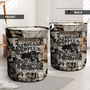 African People's Free Food Program Laundry Basket Black Panther Newspaper Collage Black Panther Party