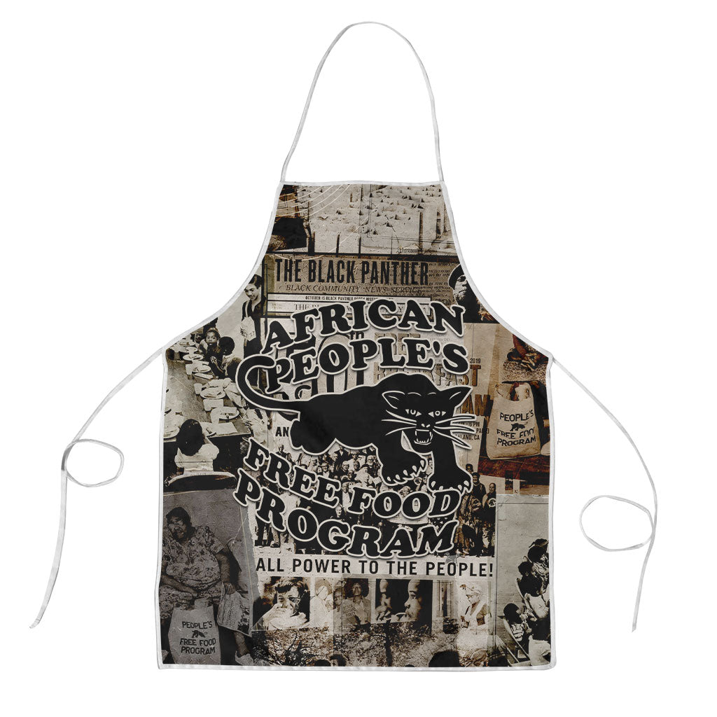 African People's Free Food Program Apron Black Panther Newspaper Collage Black Panther Party