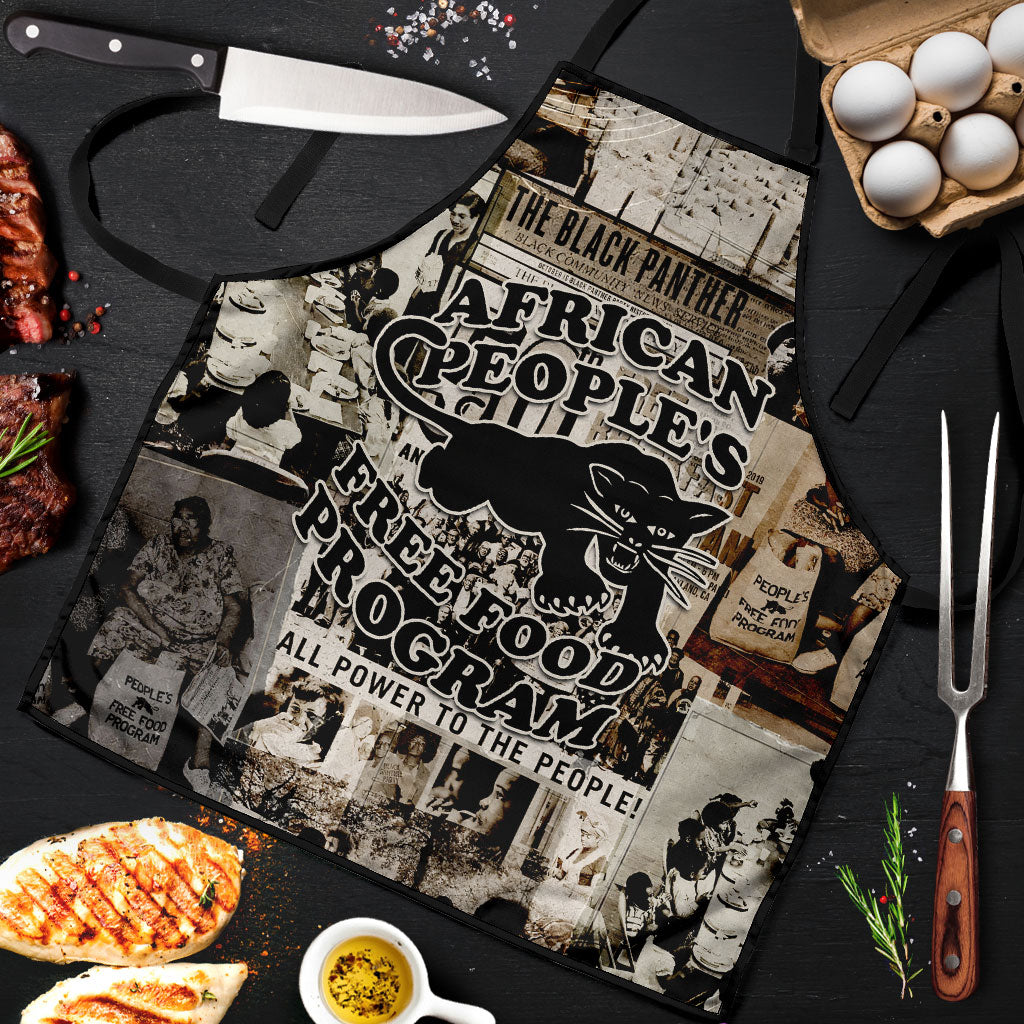 African People's Free Food Program Apron Black Panther Newspaper Collage Black Panther Party