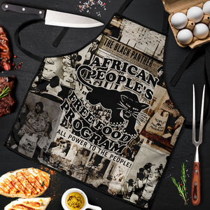 African People's Free Food Program Apron Black Panther Newspaper Collage Black Panther Party