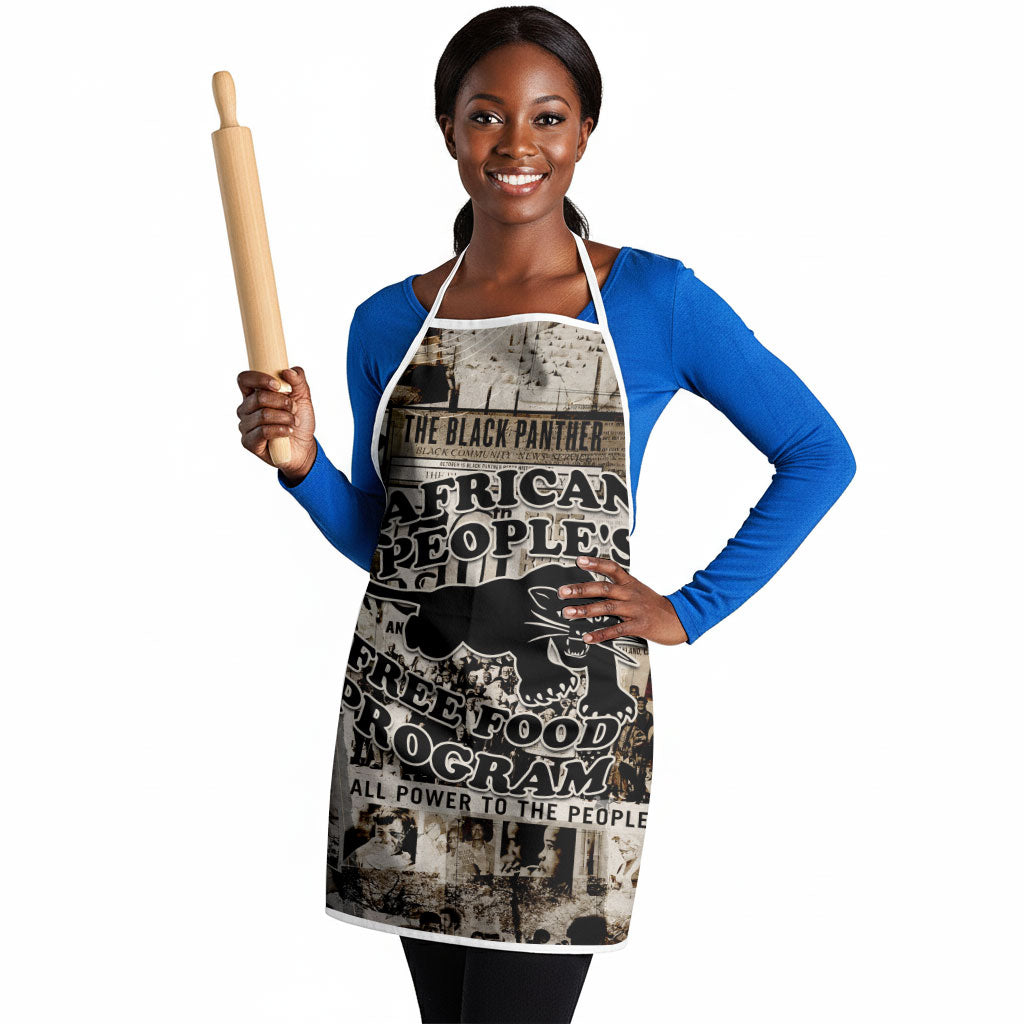 African People's Free Food Program Apron Black Panther Newspaper Collage Black Panther Party