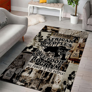 African People's Free Food Program Area Rug Black Panther Newspaper Collage Black Panther Party