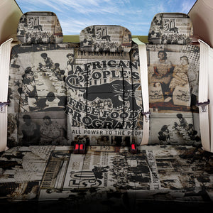 African People's Free Food Program Back Car Seat Cover Black Panther Newspaper Collage Black Panther Party