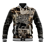 African People's Free Food Program Baseball Jacket Black Panther Newspaper Collage Black Panther Party