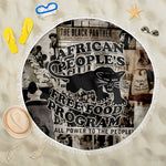 African People's Free Food Program Beach Blanket Black Panther Newspaper Collage Black Panther Party