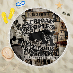 African People's Free Food Program Beach Blanket Black Panther Newspaper Collage Black Panther Party