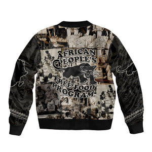 African People's Free Food Program Bomber Jacket Black Panther Newspaper Collage Black Panther Party