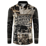 African People's Free Food Program Button Sweatshirt Black Panther Newspaper Collage Black Panther Party