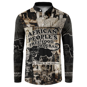African People's Free Food Program Button Sweatshirt Black Panther Newspaper Collage Black Panther Party