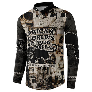 African People's Free Food Program Button Sweatshirt Black Panther Newspaper Collage Black Panther Party