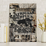 African People's Free Food Program Canvas Wall Art Black Panther Newspaper Collage Black Panther Party