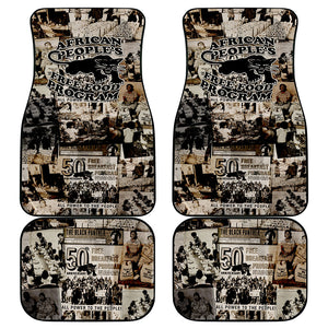 African People's Free Food Program Car Mats Black Panther Newspaper Collage Black Panther Party