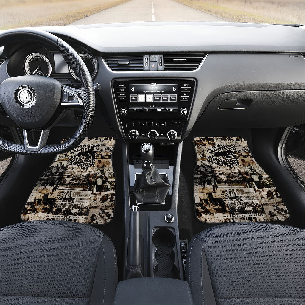 African People's Free Food Program Car Mats Black Panther Newspaper Collage Black Panther Party