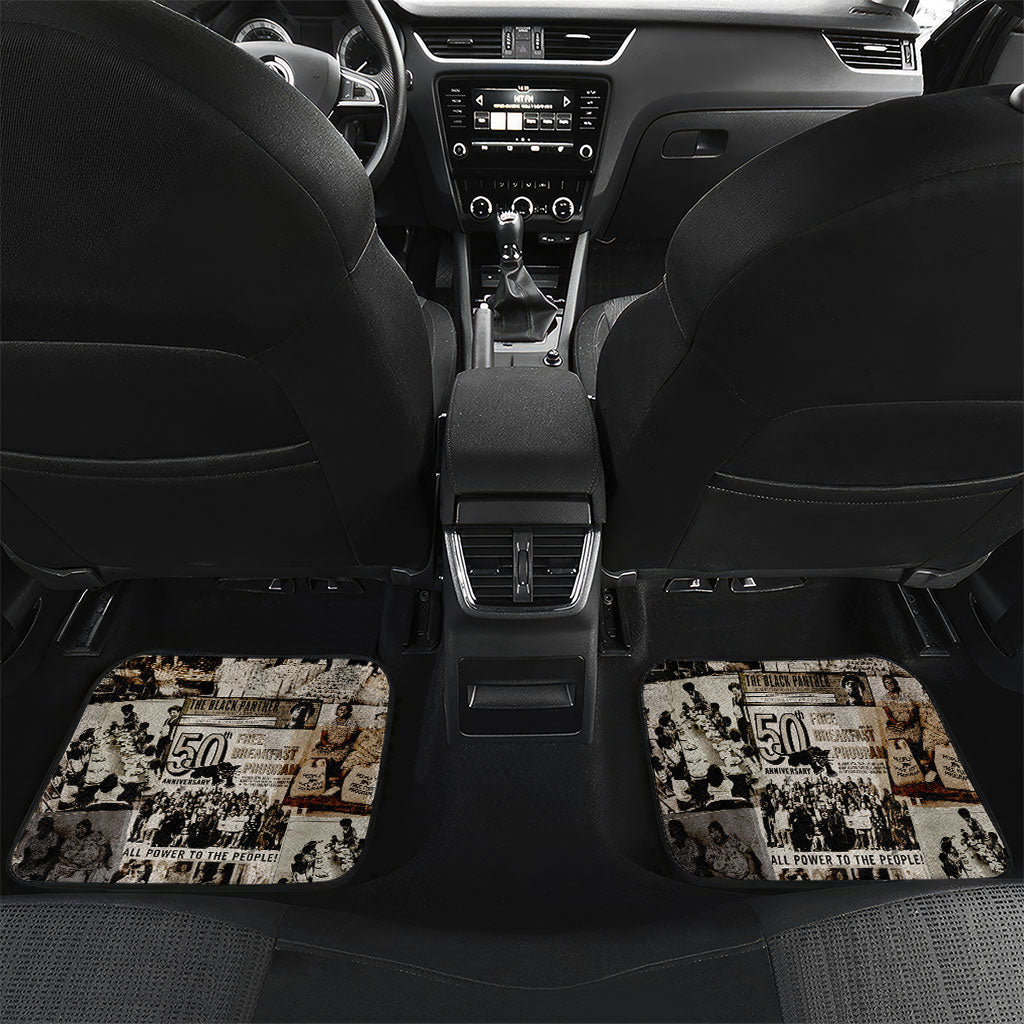 African People's Free Food Program Car Mats Black Panther Newspaper Collage Black Panther Party
