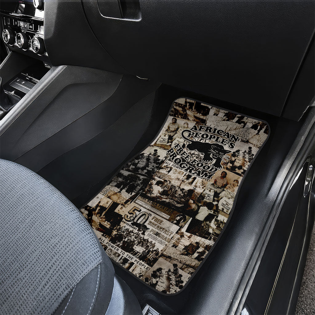 African People's Free Food Program Car Mats Black Panther Newspaper Collage Black Panther Party