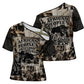African People's Free Food Program Cross Shoulder Shirt Black Panther Newspaper Collage Black Panther Party