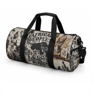 African People's Free Food Program Duffle Bag Black Panther Newspaper Collage Black Panther Party