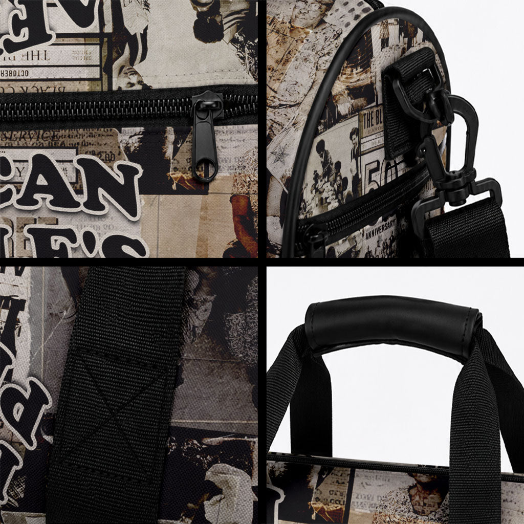 African People's Free Food Program Duffle Bag Black Panther Newspaper Collage Black Panther Party
