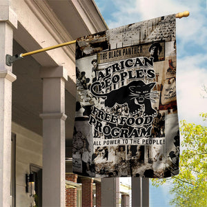 African People's Free Food Program Garden Flag Black Panther Newspaper Collage Black Panther Party