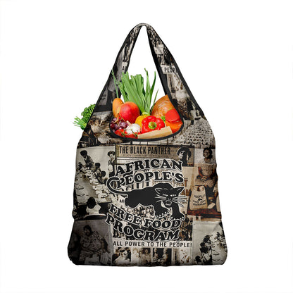 African People's Free Food Program Grocery Bag Black Panther Newspaper Collage Black Panther Party