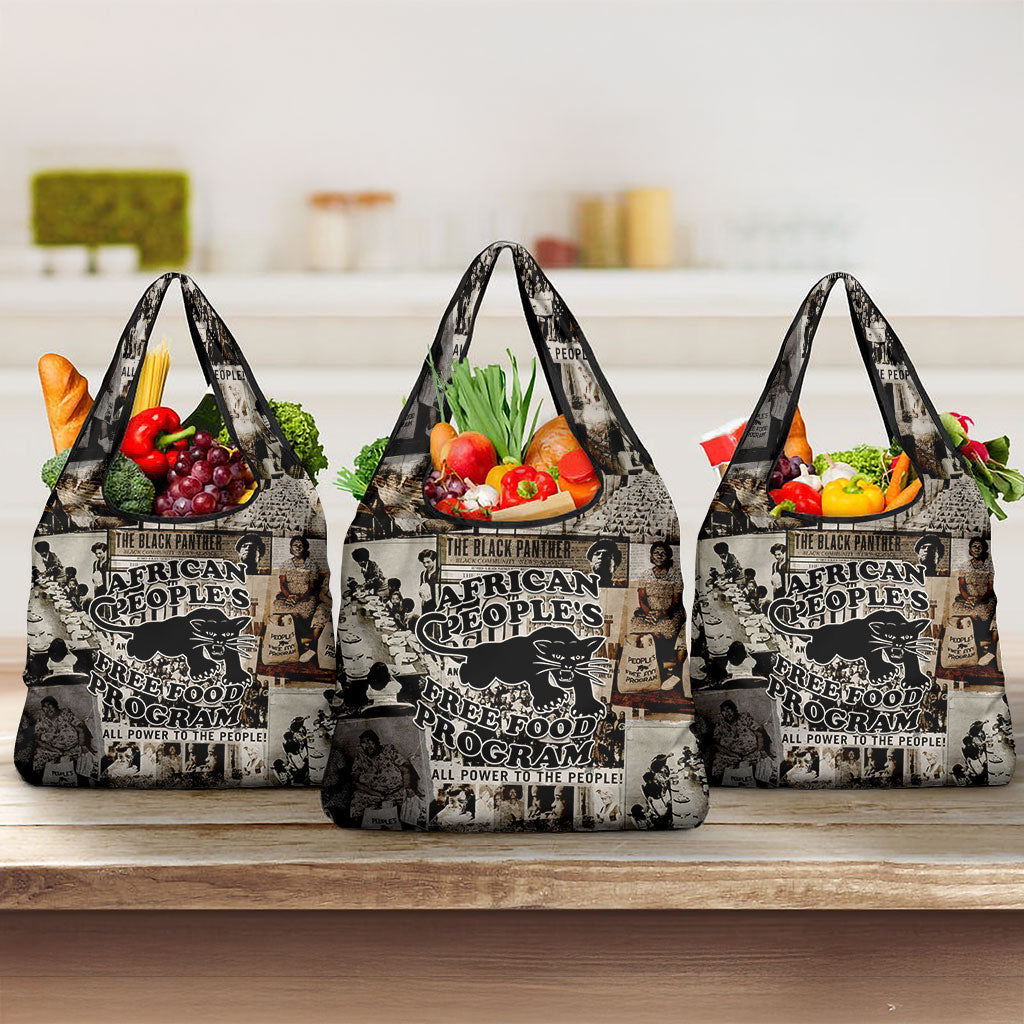 African People's Free Food Program Grocery Bag Black Panther Newspaper Collage Black Panther Party