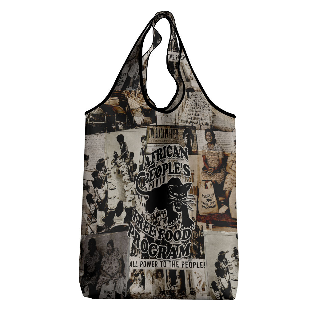 African People's Free Food Program Grocery Bag Black Panther Newspaper Collage Black Panther Party