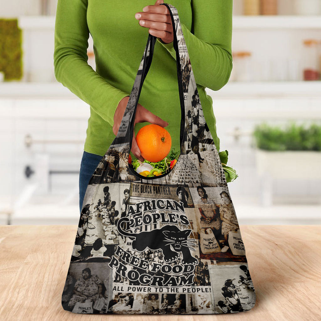 African People's Free Food Program Grocery Bag Black Panther Newspaper Collage Black Panther Party