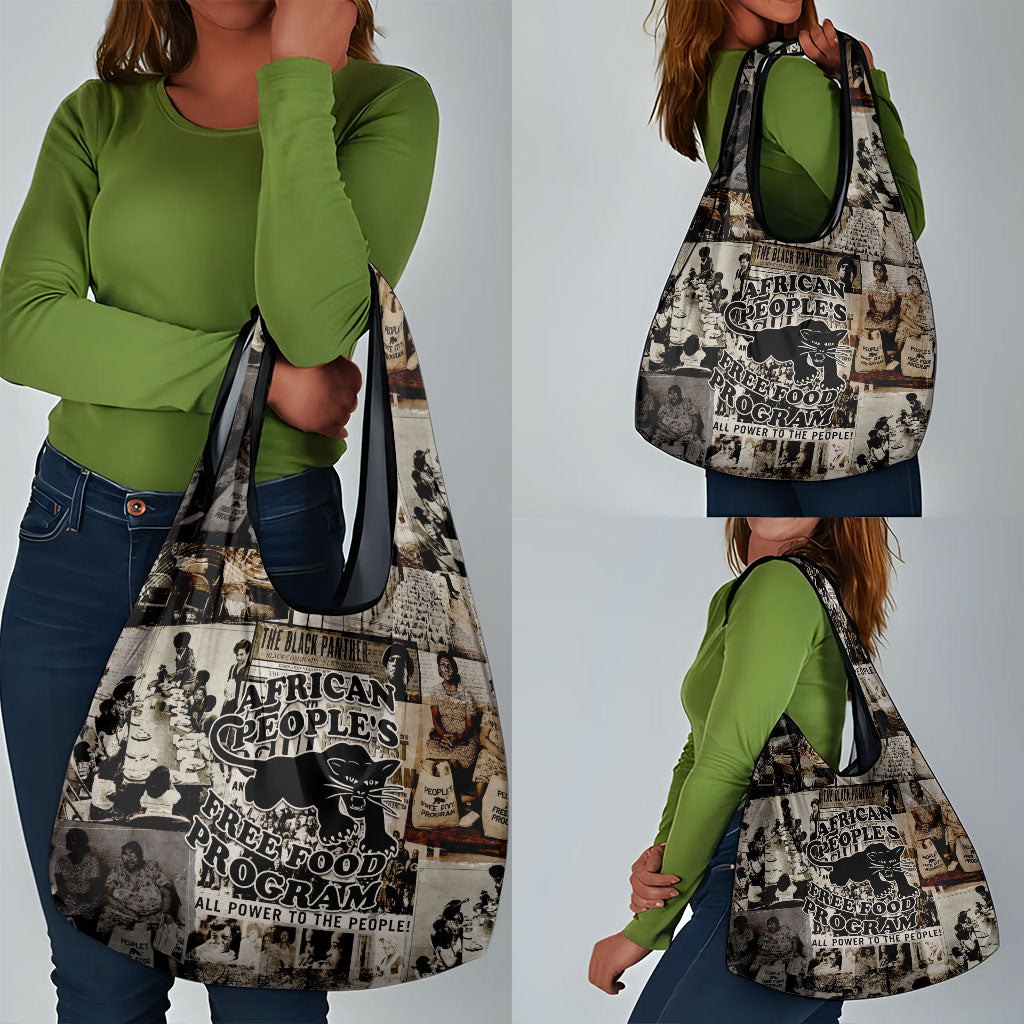African People's Free Food Program Grocery Bag Black Panther Newspaper Collage Black Panther Party