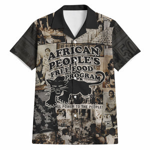 African People's Free Food Program Hawaiian Shirt Black Panther Newspaper Collage Black Panther Party