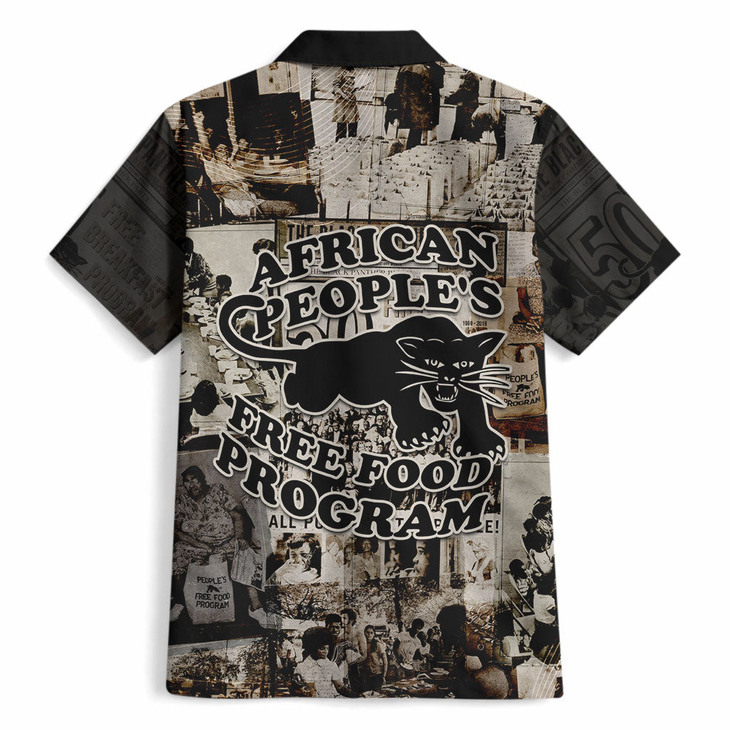 African People's Free Food Program Hawaiian Shirt Black Panther Newspaper Collage Black Panther Party