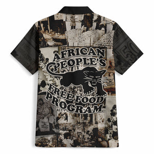 African People's Free Food Program Hawaiian Shirt Black Panther Newspaper Collage Black Panther Party