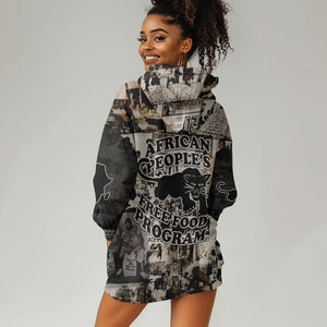 African People's Free Food Program Hoodie Dress Black Panther Newspaper Collage Black Panther Party