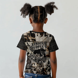 African People's Free Food Program Kid T shirt Black Panther Newspaper Collage Black Panther Party