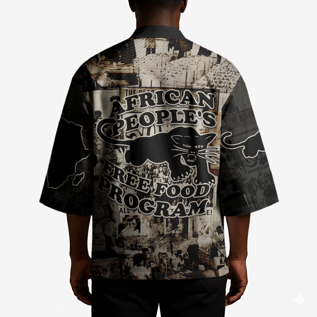 African People's Free Food Program Kimono Black Panther Newspaper Collage Black Panther Party