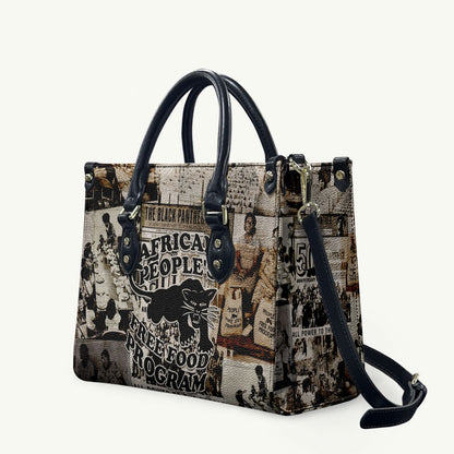 African People's Free Food Program Leather Bag Black Panther Newspaper Collage Black Panther Party