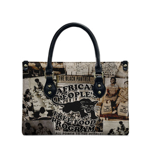 African People's Free Food Program Leather Bag Black Panther Newspaper Collage Black Panther Party