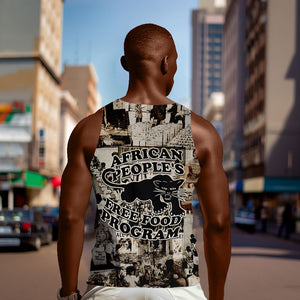 African People's Free Food Program Men Tank Top Black Panther Newspaper Collage Black Panther Party