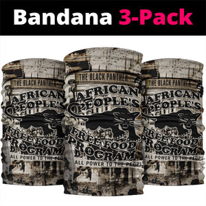 African People's Free Food Program Neck Gaiter Black Panther Newspaper Collage Black Panther Party
